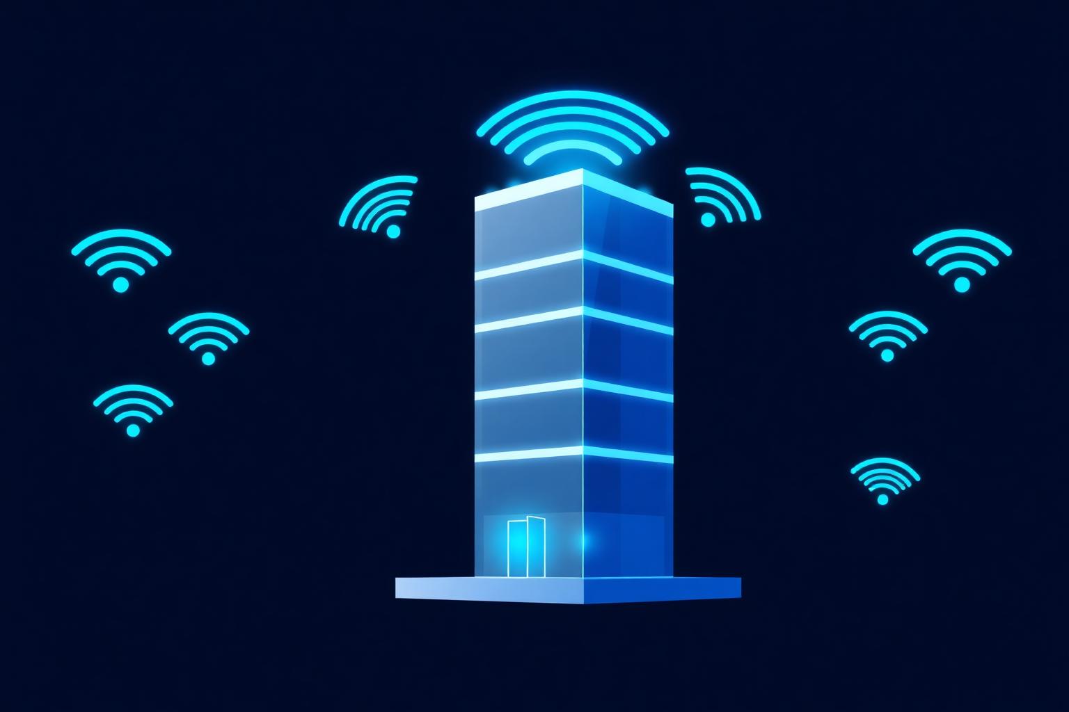 Business WiFi coverage illustration